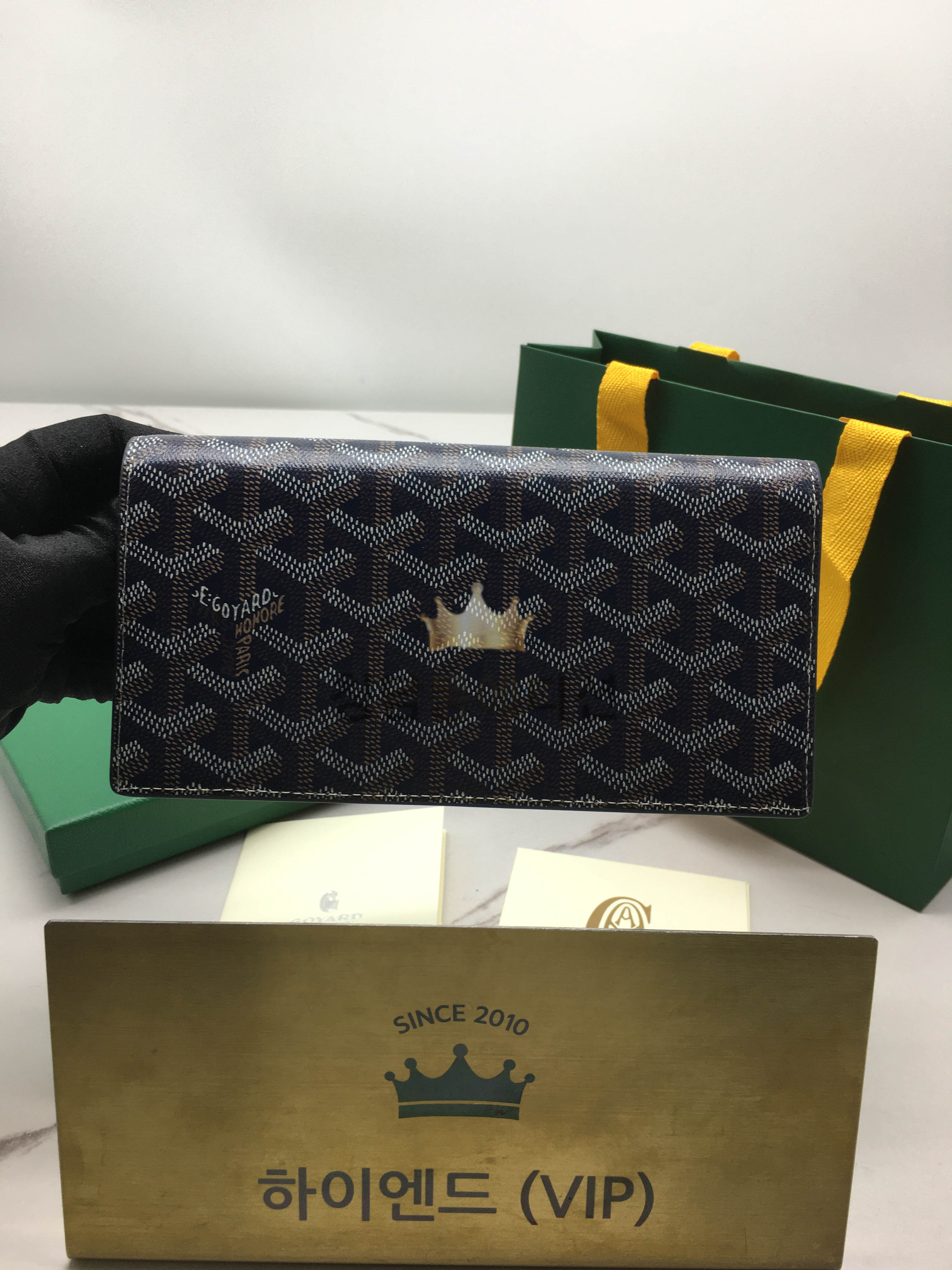 고야드 리슐리유 플랩 장지갑 (컬러 다크네이비)