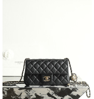 샤넬 25K 라이트 골드볼 뉴미니 플랩백