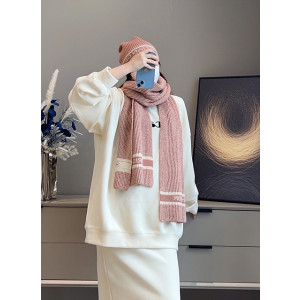 디올 오블리크 로고 니트 비니 & 머플러