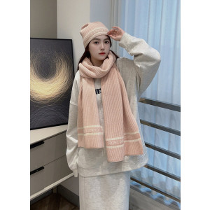 디올 오블리크 로고 니트 비니 & 머플러