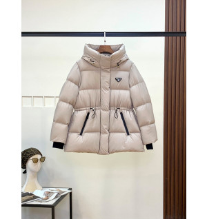 (1762323214) 프라다 허리 스트링 다운 자켓 사이즈:M / 컬러:베이지