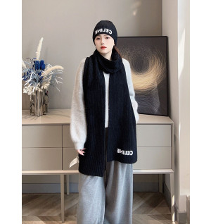 셀린느 로고 캐시미어 비니, 버킷햇 비니 & 머플러