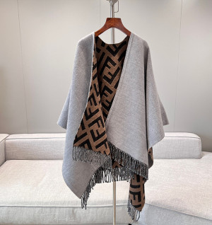 펜디 FF 로고 리버시블 판초