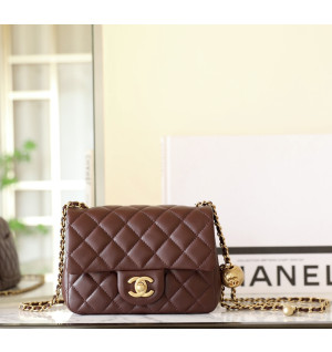 샤넬 25K 빈티지 골드 골드볼 쁘띠삭 플랩백