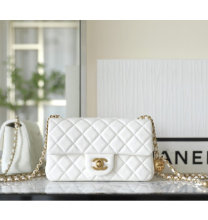 샤넬 25K 빈티지골드 골드볼 뉴미니 플랩백