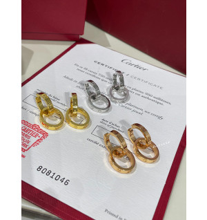 까르띠에 러브 더블 링 귀걸이 (3COLOR)