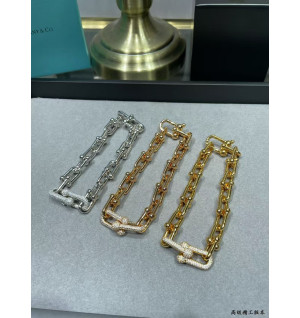 티파니 팔찌 하드웨어 라지 큐빅 링크 브레이슬릿 (3COLOR)