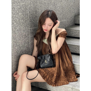생로랑 램스킨 소재의 제이미(jamie) 미니 파우치 859174 (컬러 블랙)